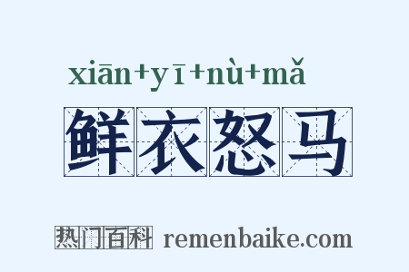 鲜衣怒马是什么意思的图片